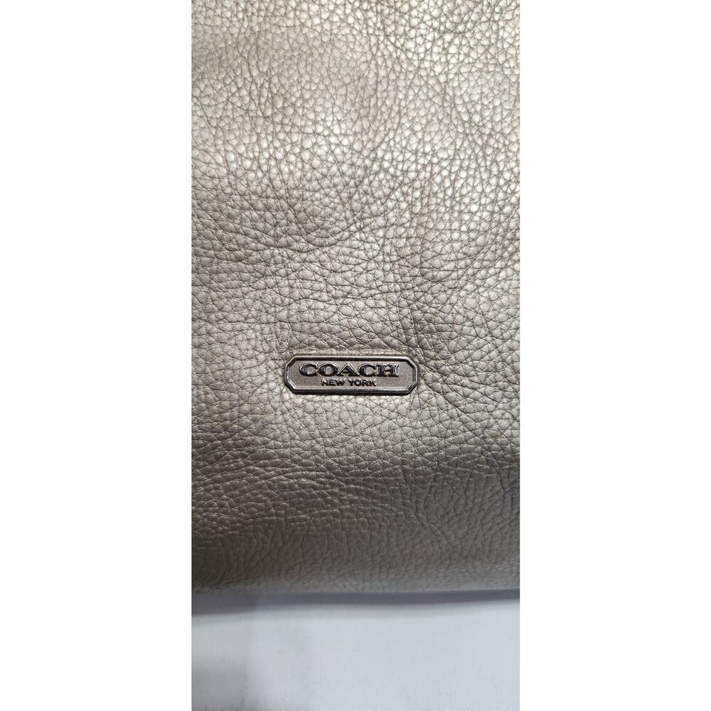 Coach Park Metalic W/Pebbled Leather Crossbody Hobo Bag Handbag Purse F31323 - Picture 8 of 11